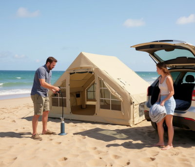 Самонадувающаяся палатка для отдыха на природе